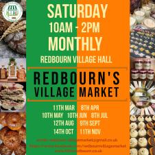 Redbourn Village Markets back from 11th March!