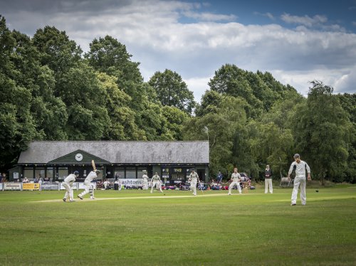 Photo of Redbourn Cricket Club with a match in progress